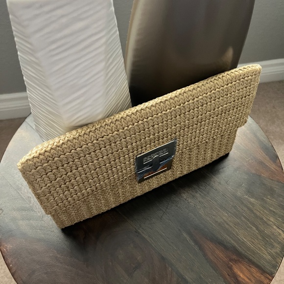Envelope Straw Clutch Bag NWT - Picture 3 of 9